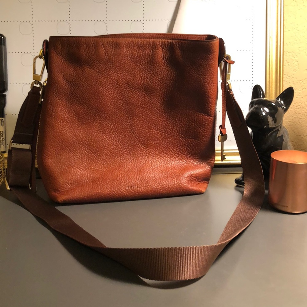Brown Fossil Boho Purse